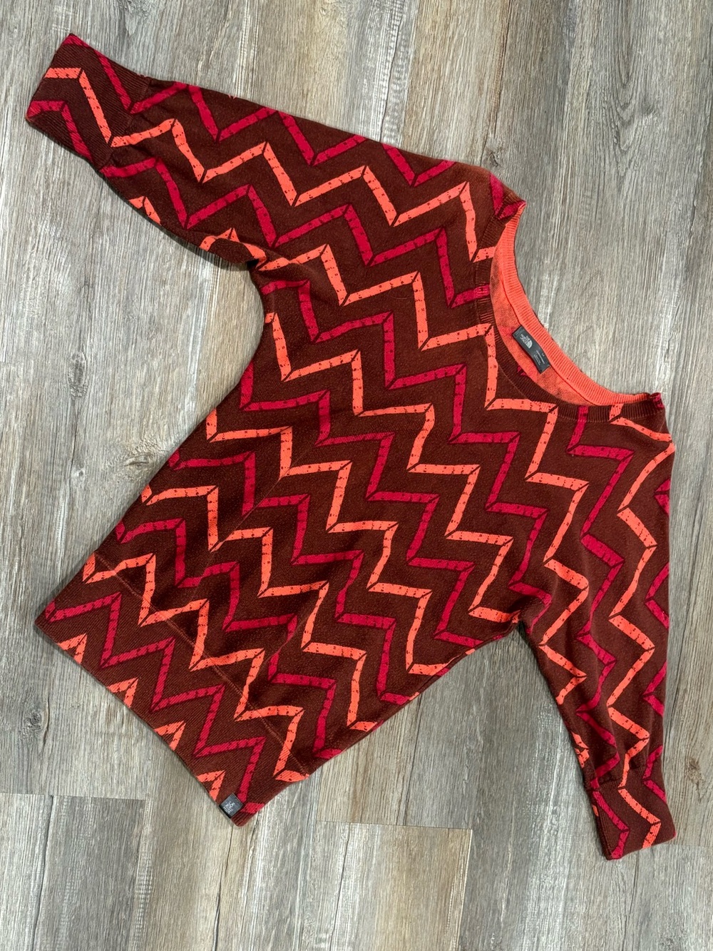 The North Face Women's Orange and Red Knit Pullover